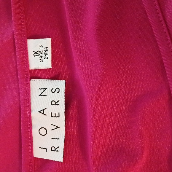 Joan River Magenta  tunic with front sequin pocket Sz 1X NWOT - Picture 5 of 6